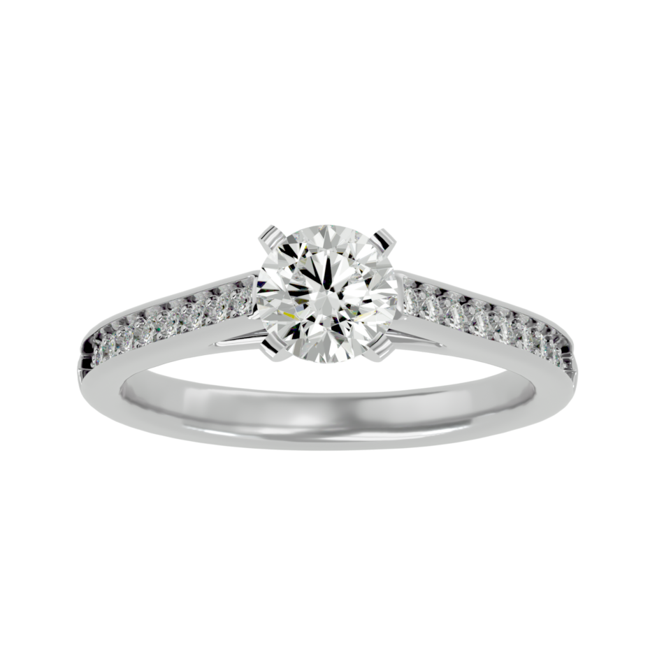 Gleaming Pave Lab-Grown Diamond Engagement Ring - Image 3