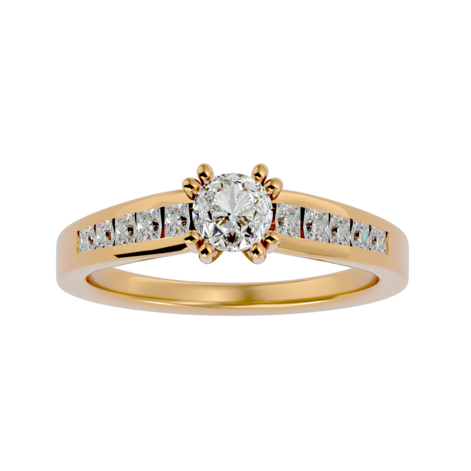 Elegant Lab-Grown Diamond Engagement Ring with Channel-Set Accents - Image 4