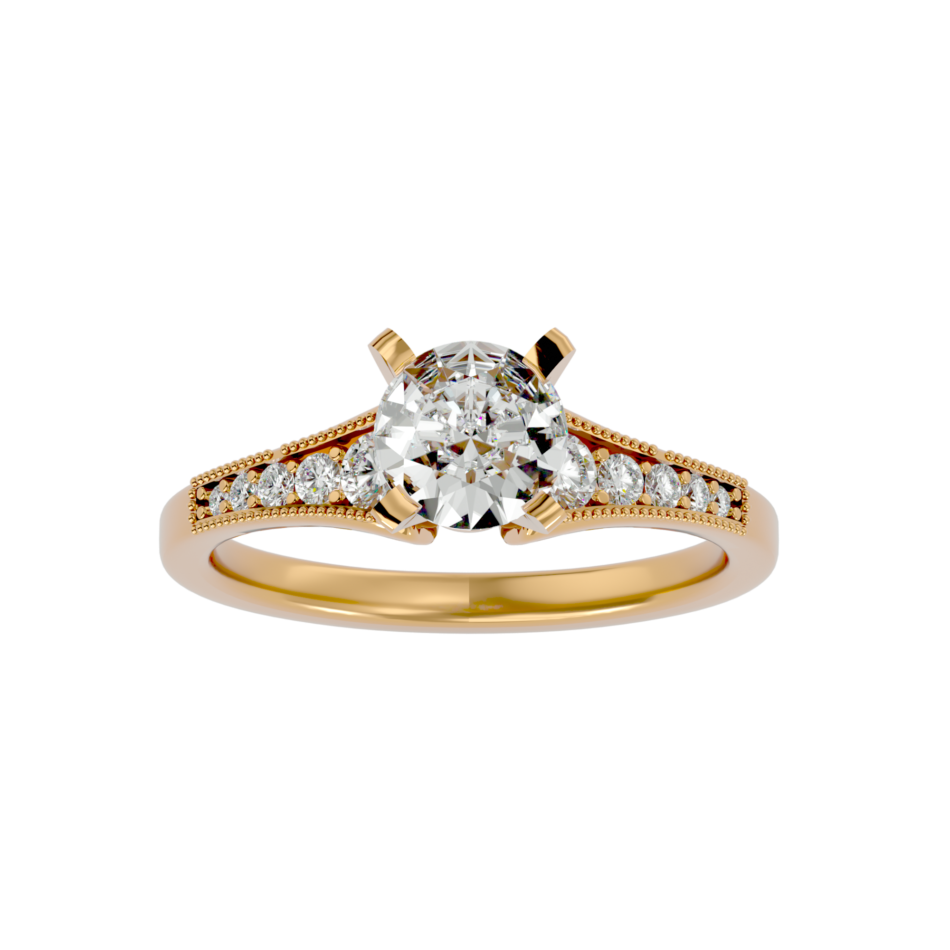 Pave Set Lab-Grown Diamond Engagement Ring - Image 4