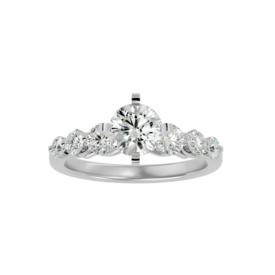 Regal Five-Stone Lab-Grown Diamond Engagement Ring - Image 3