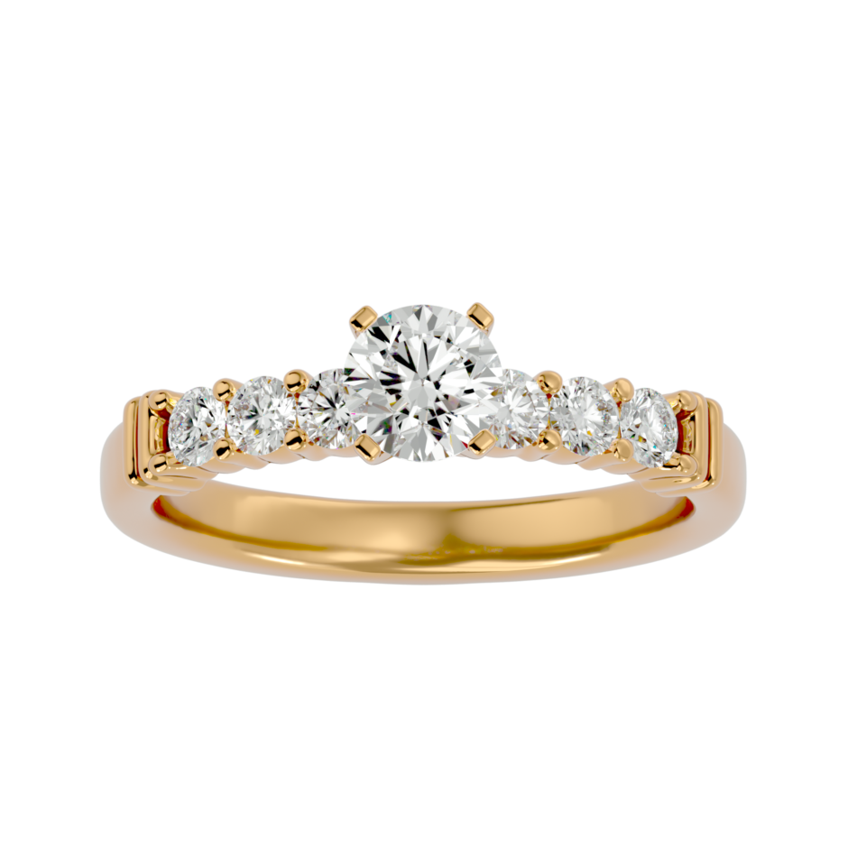 Radiant Lab-Grown Diamond Ring with Bold Side Stones - Image 4