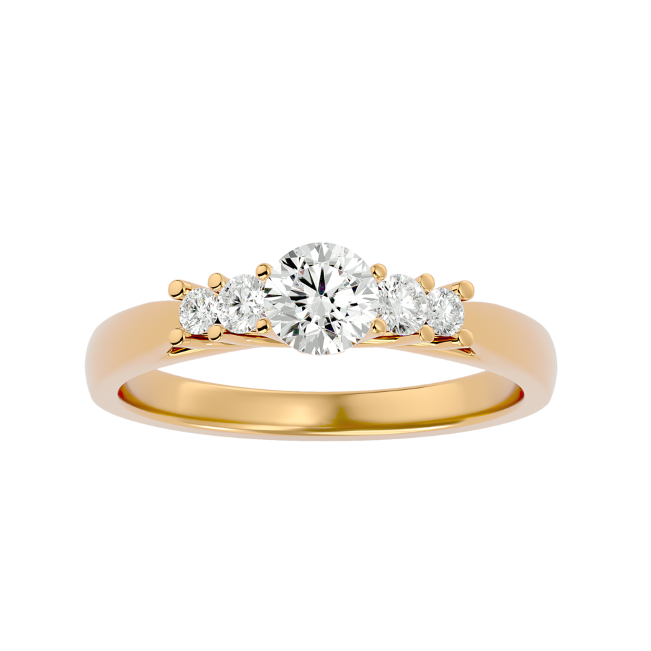 Radiant Lab-Grown Diamond Three-Stone Engagement Ring - Image 4