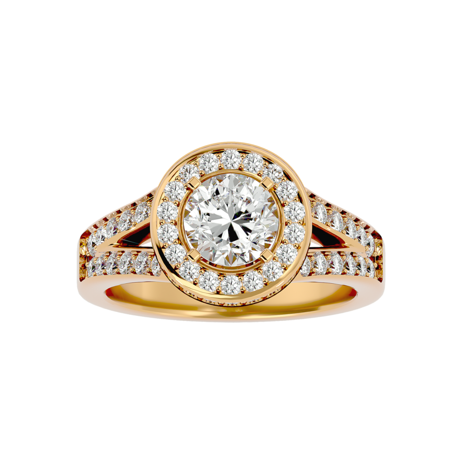 Halo Split-Shank Lab-Grown Diamond Ring - Image 4