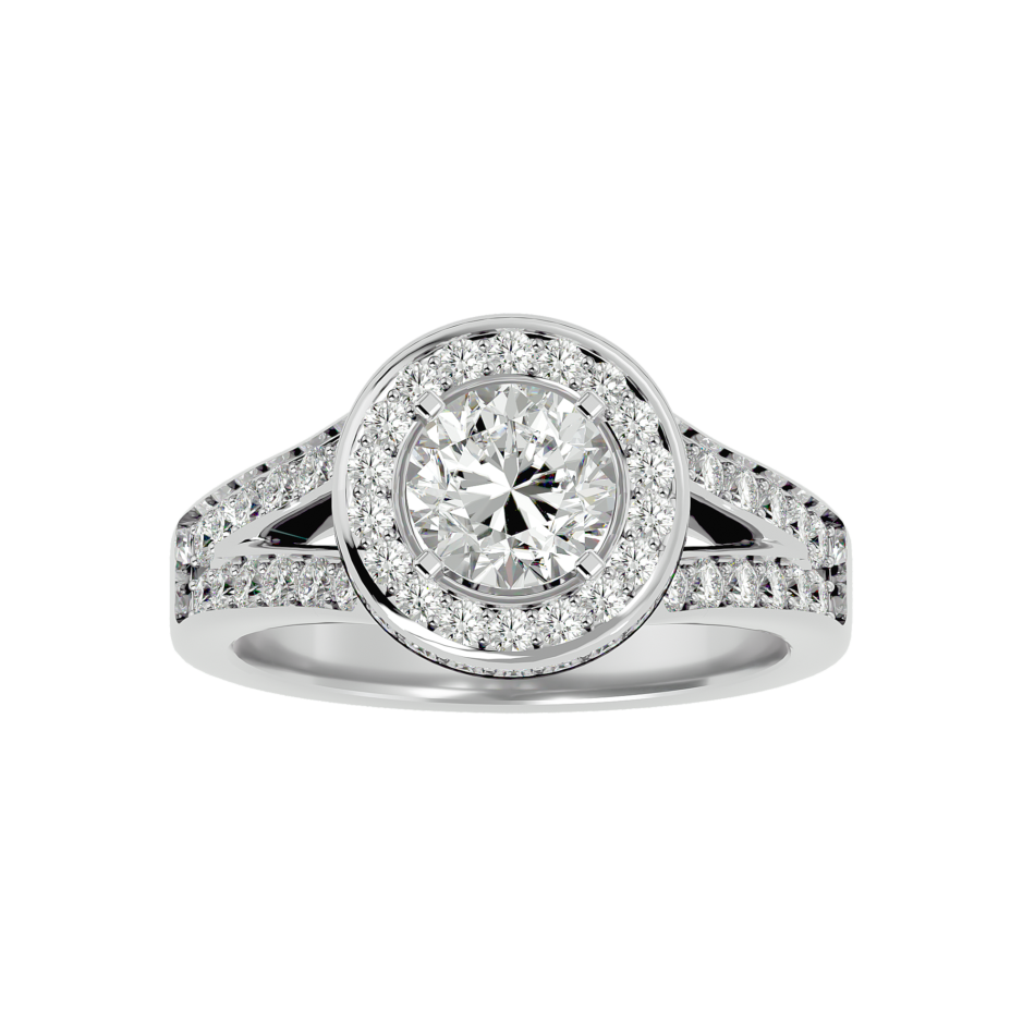 Halo Split-Shank Lab-Grown Diamond Ring - Image 3