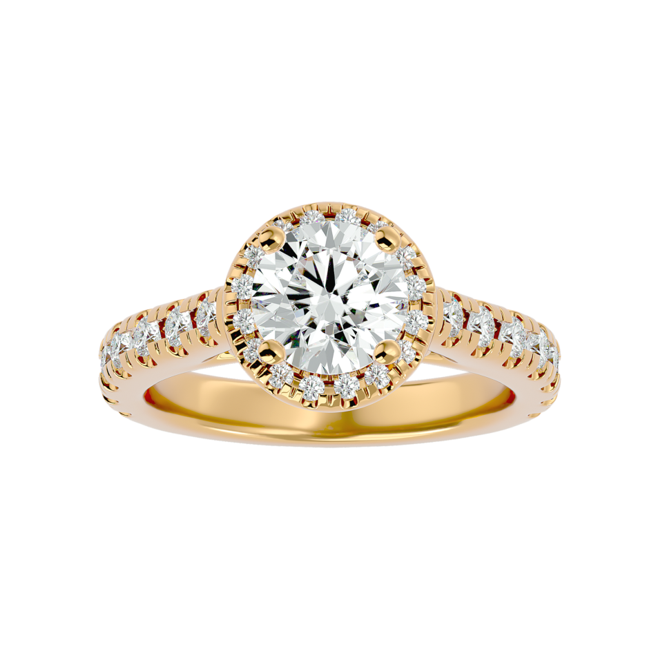 Product photo of Radiant Halo Diamond Engagement Ring