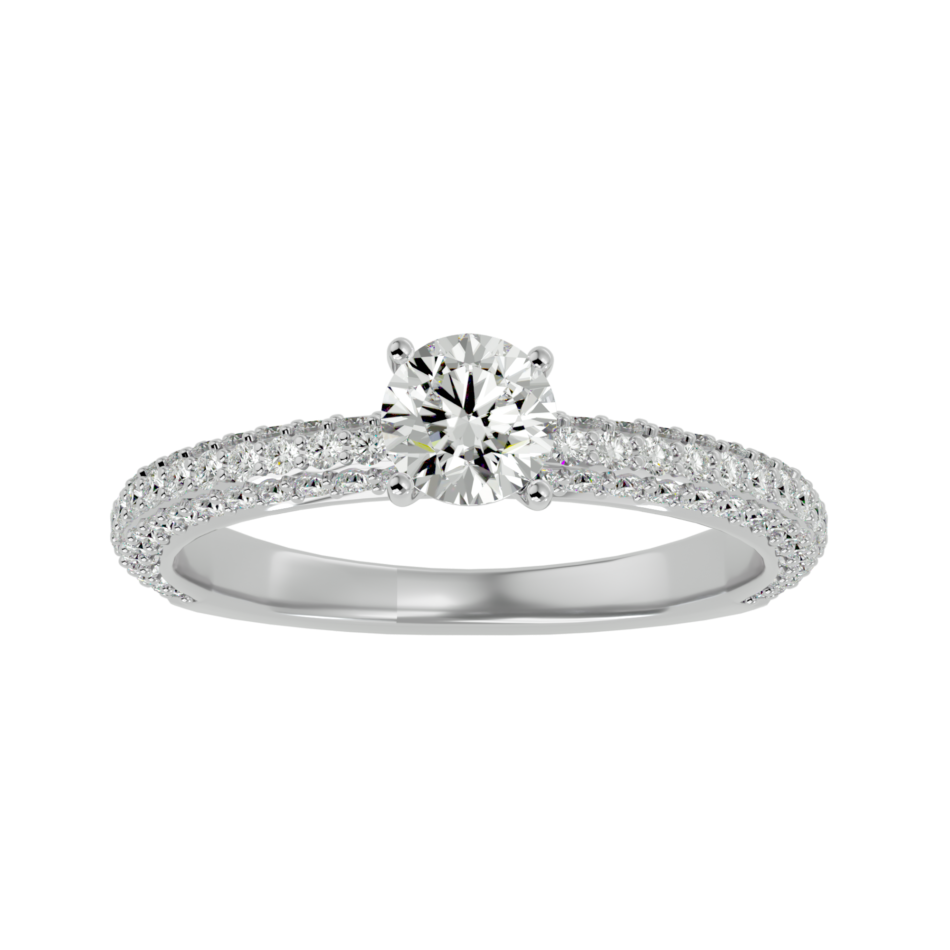 Double Pavé Lab-Grown Diamond Engagement Ring - Image 3