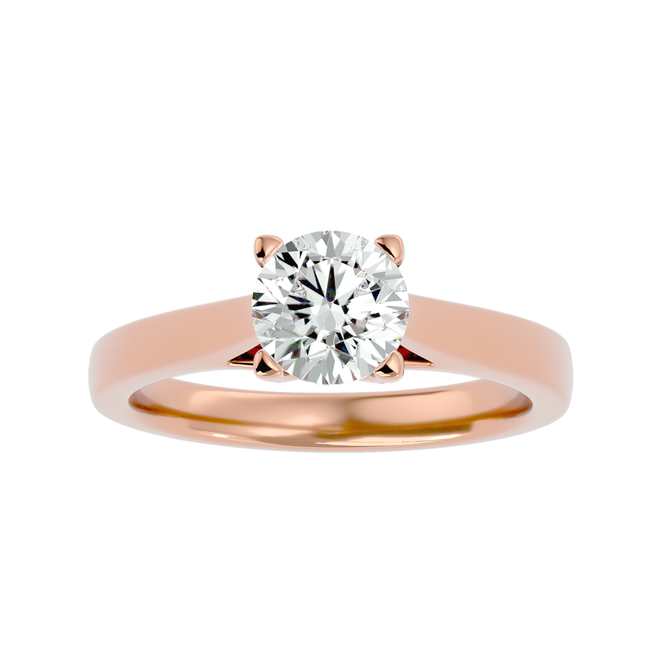 Round-Cut Lab-Grown Diamond Solitaire Ring - Image 4