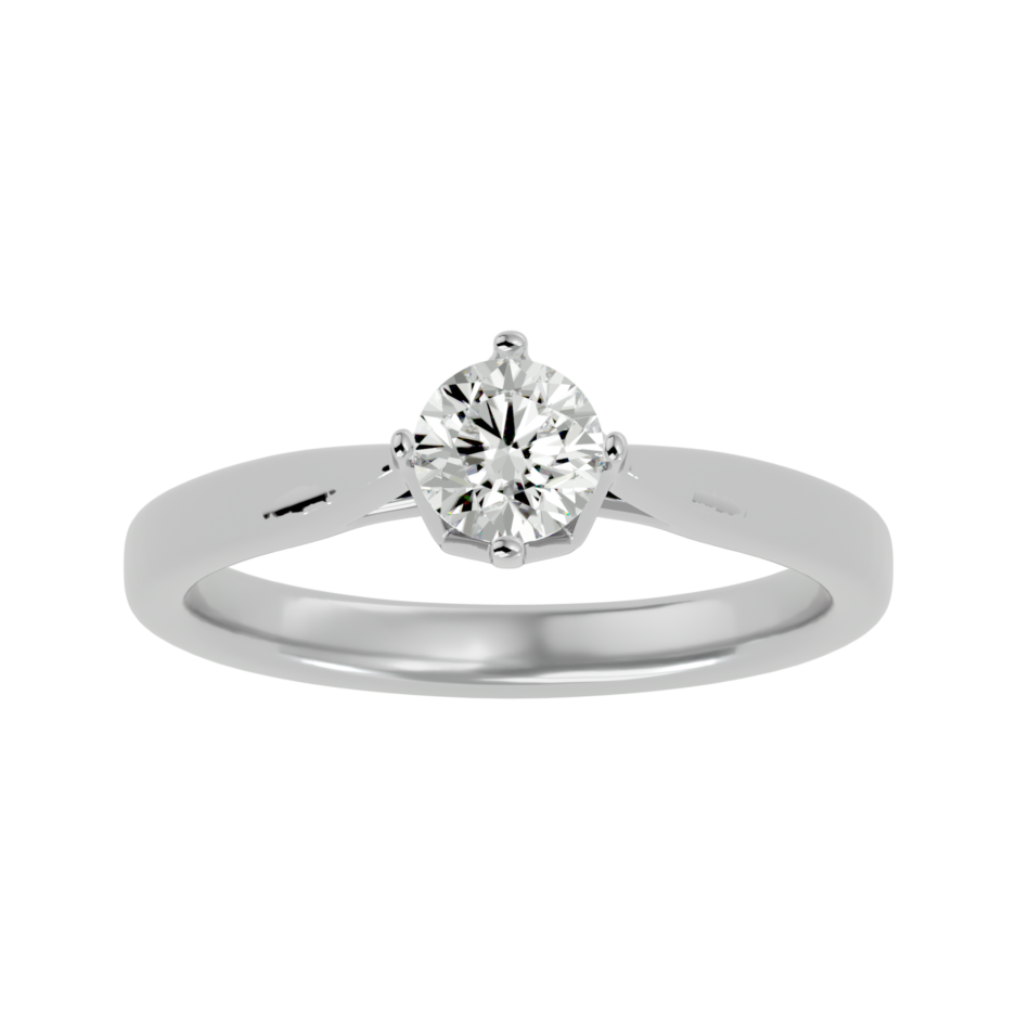 Minimalist Four-Prong Lab-Grown Diamond Ring - Image 3