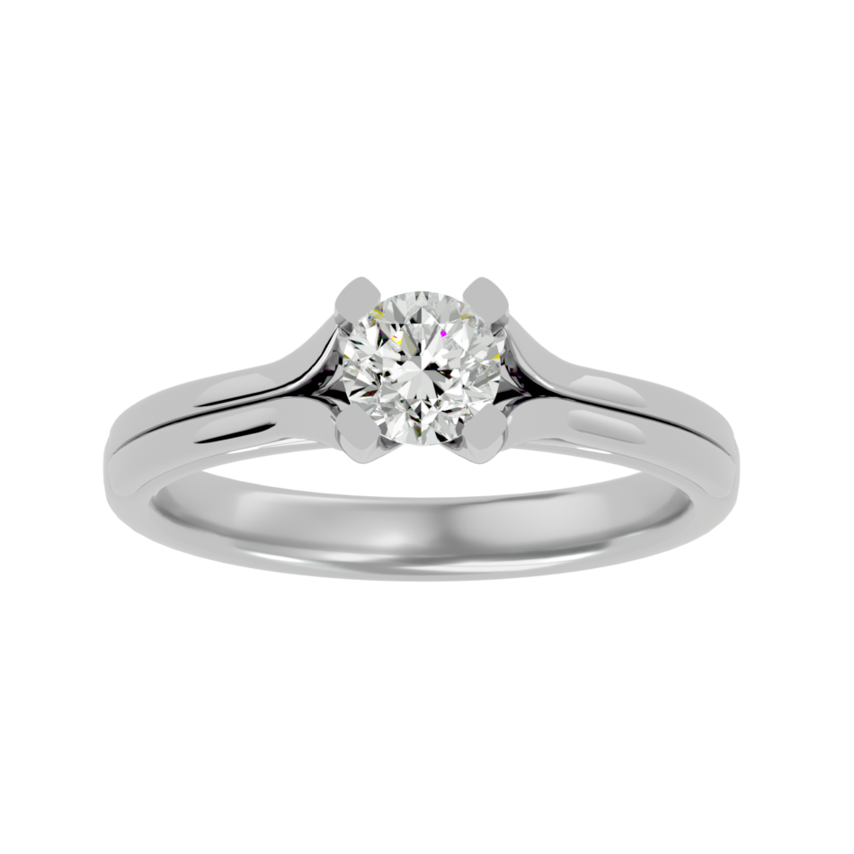 Graceful Lab-Grown Diamond Split-Shank Engagement Ring - Image 3