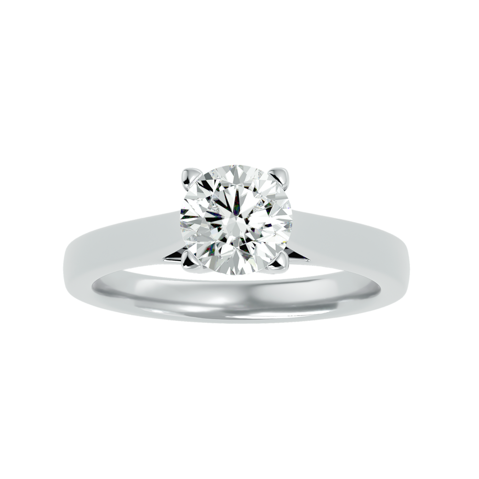 Round-Cut Lab-Grown Diamond Solitaire Ring - Image 3