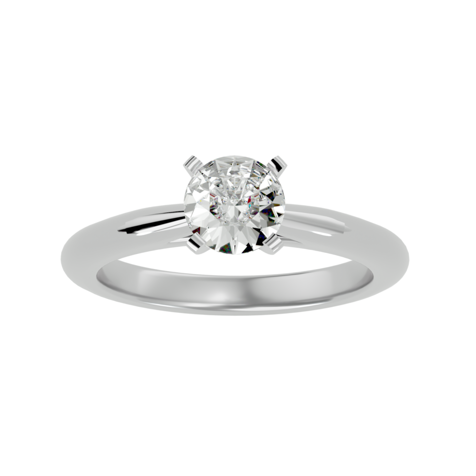 Classic Lab-Grown Diamond Solitaire Ring in 18K Gold - Image 3