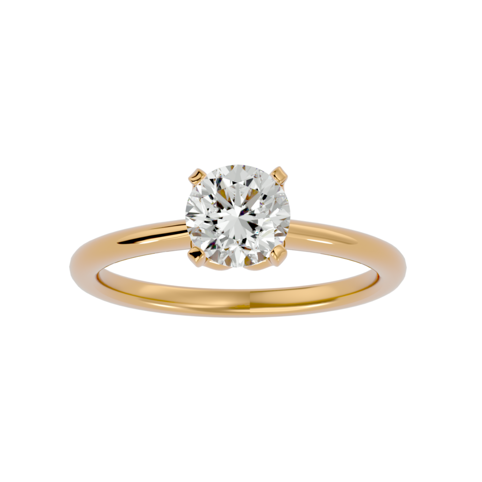 Elegant Lab-Grown Diamond Solitaire Ring in 18K Gold - Image 4