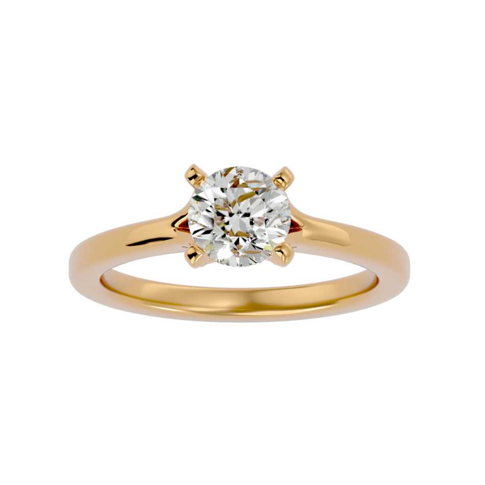 Classic Radiance Solitaire Ring in 18K Gold - Image 4