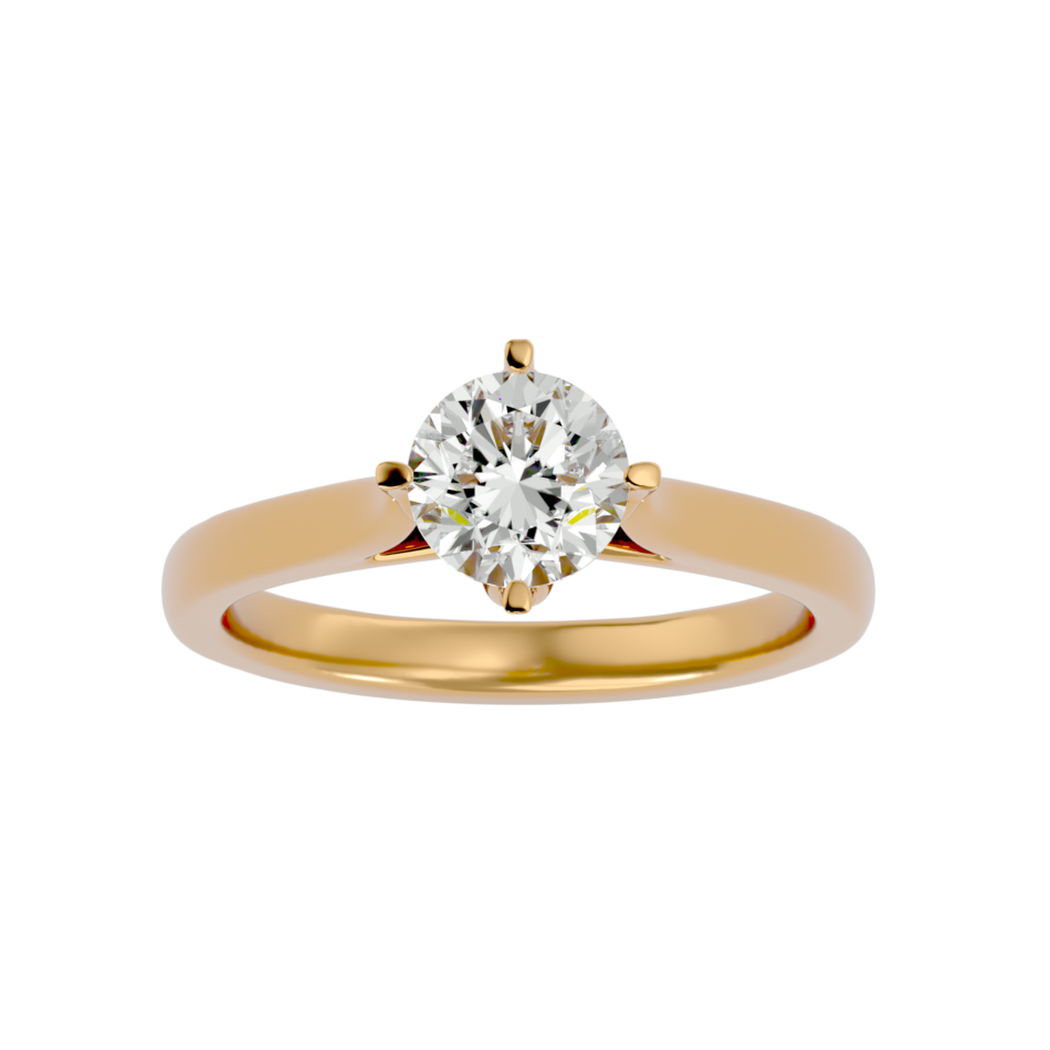 Eternal Glow Solitaire Ring in 18K Gold - Image 4