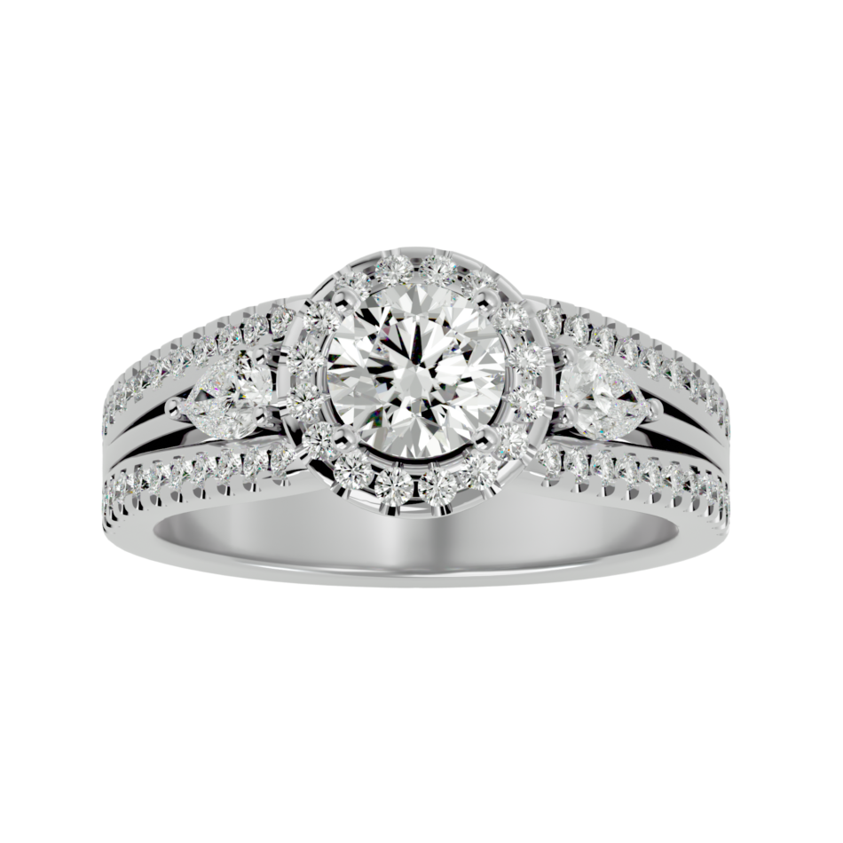 Luxurious Halo Lab-Grown Diamond Engagement Ring - Image 3