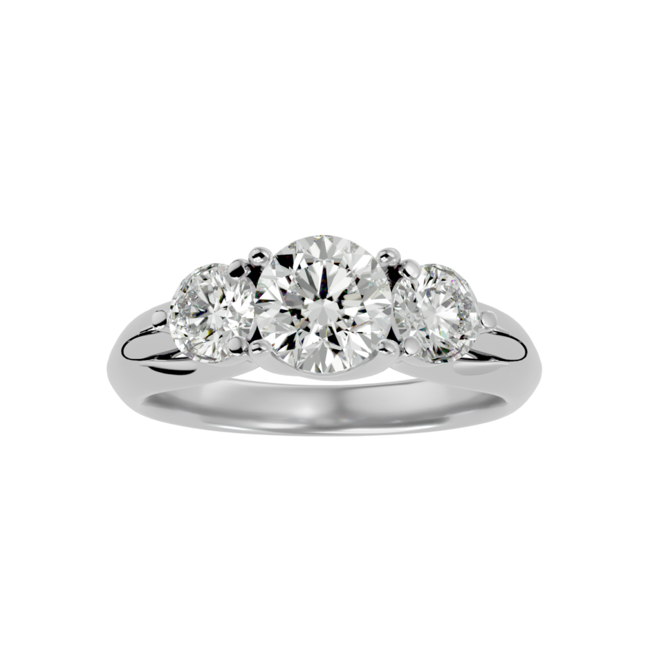 Classic Three-Stone Lab-Grown Diamond Ring - Image 3
