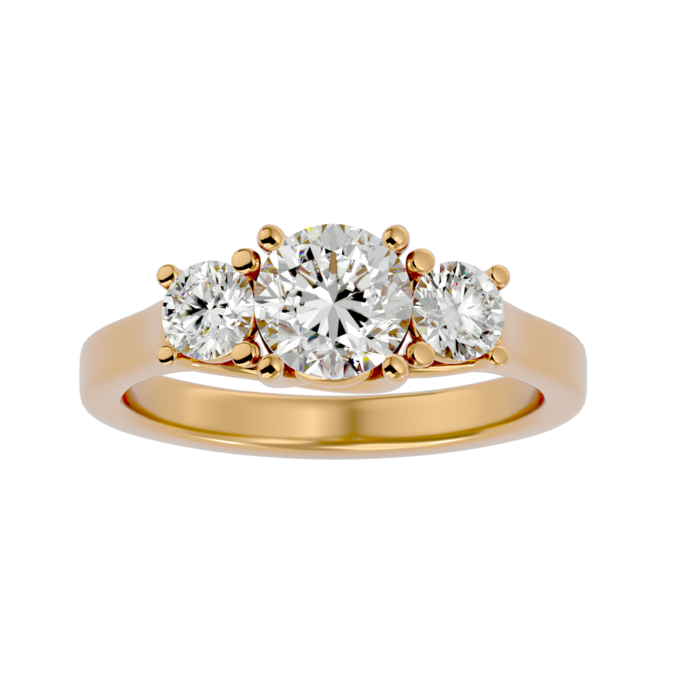 Elegant Three-Stone Lab-Grown Diamond Ring - Image 4