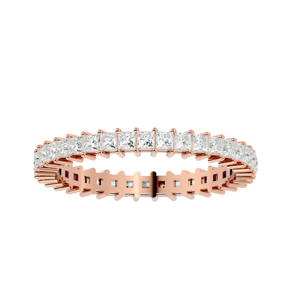Princess-Cut Lab-Grown Diamond Eternity Band in 18K Gold - Image 4