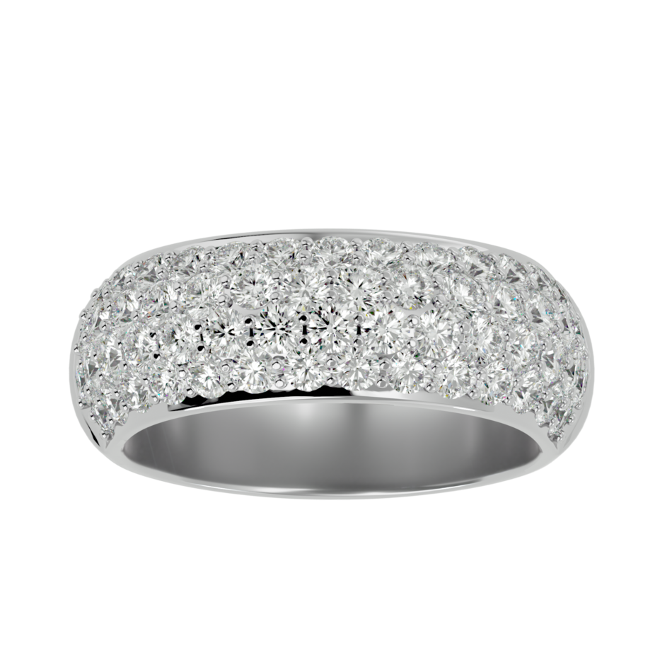 Pave-Set Lab-Grown Diamond Band in 18K Gold - Image 3