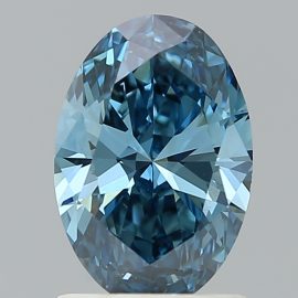 1.32 Carat - FANCY VIVID - BLUE - VS1 - Cut - OVAL