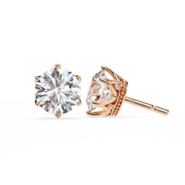 18KT Female Solitaire 2.5 Earring