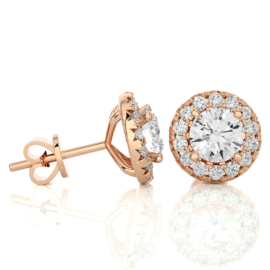 18KT Female Halo 2.66 Earring