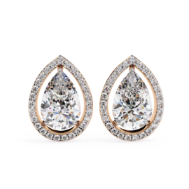 18KT Female Halo 3 Earring