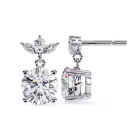 18KT Female Solitaire 3.5 Earring