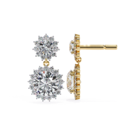 18KT Female Halo 3 Earring