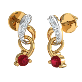 18KT Female Daily Wear 1.5 Earring