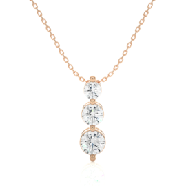 18KT Female Three Stone 3.57 Pendent