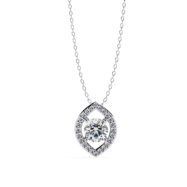 18KT Female Halo 4.75 Pendent