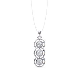 18KT Female Three Stone 7.74 Pendent