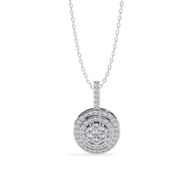 18KT Female Halo 4.5 Pendent