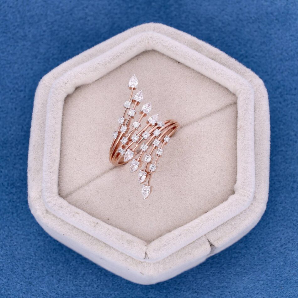 14KT Female Cocktail 5 Ring