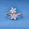 14KT Female Daily Wear 2 Ring