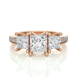 18KT Female Three Stone 4.6 Ring