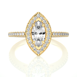 18KT Female Halo 4.18 Ring