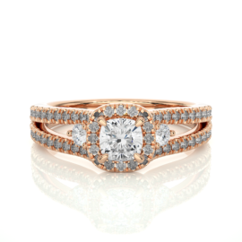 18KT Female Halo 5.7 Ring