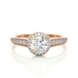 18KT Female Halo 3.95 Ring