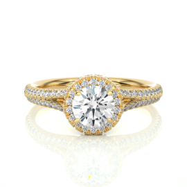 18KT Female Halo 4.11 Ring
