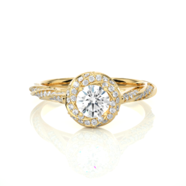 18KT Female Halo 3.71 Ring
