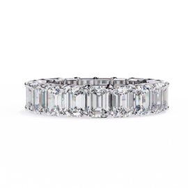 Emerald-Cut Lab-Grown Diamond Eternity Band