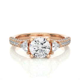 18KT Female Three Stone 5.27 Ring