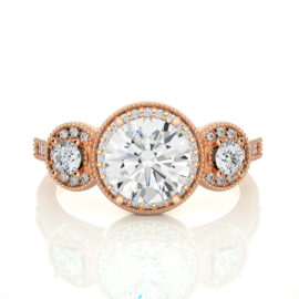 18KT Female Three Stone 5.48 Ring
