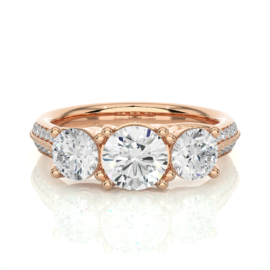 18KT Female Three Stone 5.51 Ring