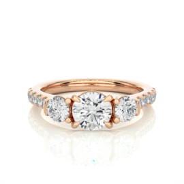 18KT Female Three Stone 5 Ring