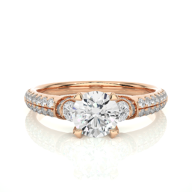 18KT Female Three Stone 3.47 Ring