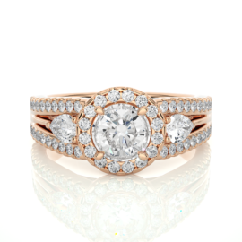 18KT Female Three Stone 7 Ring