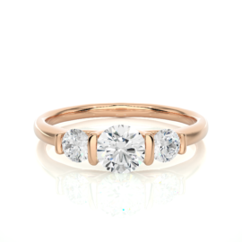 18KT Female Three Stone 3.5 Ring
